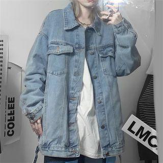 Oversized Denim Jacket Blue - One Size