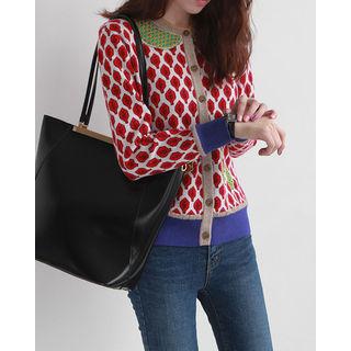 Appliqu  Foliage Wool Blend Cardigan