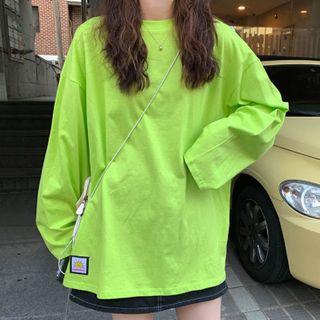 Long-sleeve Patched T-shirt