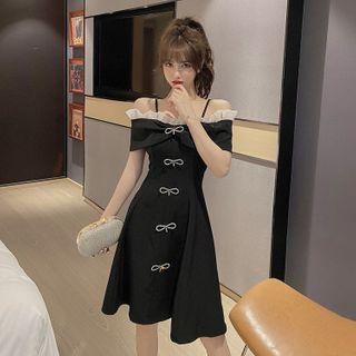 Short-sleeve Cold Shoulder Dress / Playsuit