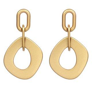 Acrylic Geometric Earrings Gold - One Size