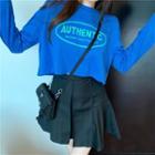 Loose-fit Long-sleeve Crop T-shirt