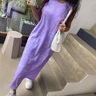 Round-neck Dyed Maxi Tank Dress