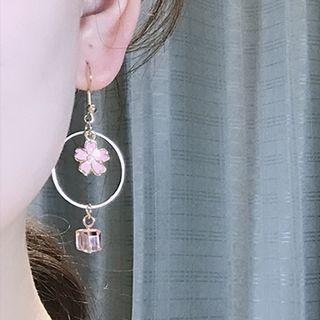 Cherry Blossom Drop Earring Ae1226 - Pink - One Size
