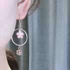 Cherry Blossom Drop Earring Ae1226 - Pink - One Size