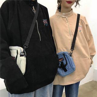 Couple Matching Corduroy Half Zip Pullover