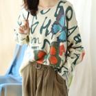Butterfly Print Sweater