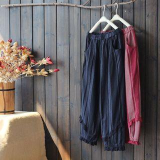 Frill-trim Harem Pants