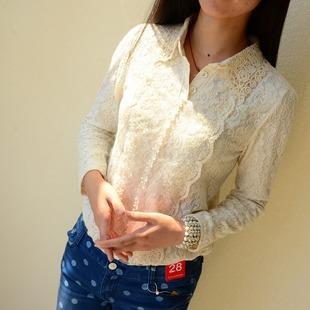 Crochet Collar Lace Shirt