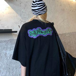 Note Print Short-sleeve T-shirt