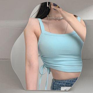 Drawstring-side Cropped Camisole Top In 7 Colors