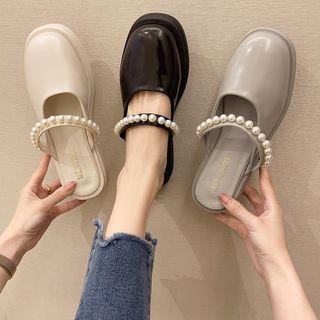 Beaded Platform Mules