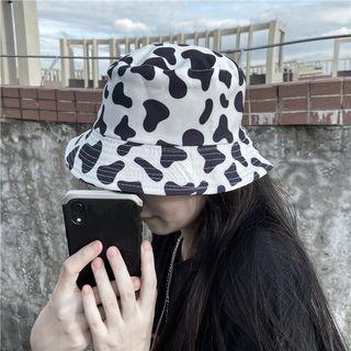 Cow-print Bucket Hat As Shown In Figure - One Size
