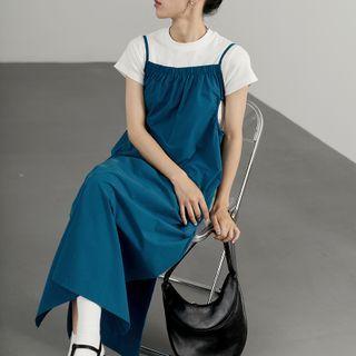 Strappy Midi Overall Dress