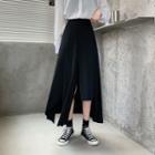 Irregular A-line Midi Skirt As Figure - One Size