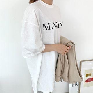 Letter Print Over-fit T-shirt