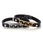 Stainless Steel Star Genuine Leather Bracelet