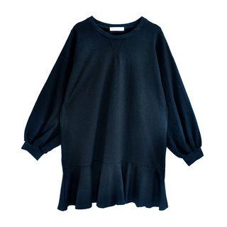 Plain Ruffle Hem Pullover