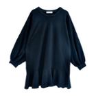 Plain Ruffle Hem Pullover
