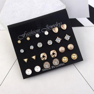 Set: Faux Pearl / Rhinestone / Alloy Earring (assorted Designs)