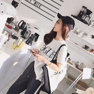 Slit-side Straight-leg Pants