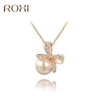 Ribbon Pearl Necklace