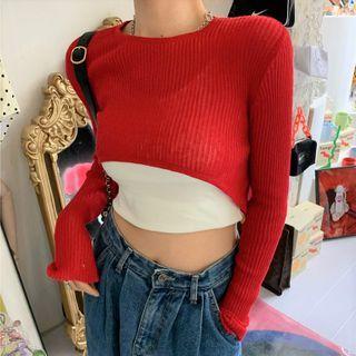 Open-back Camisole Top / Cropped Sweater