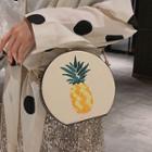 Pineapple Printed Faux-leather Crossbody Bag