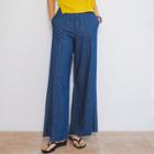 Fray-hem Seam-front Jeans
