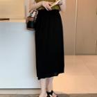 Midi Pencil Skirt Black - One Size