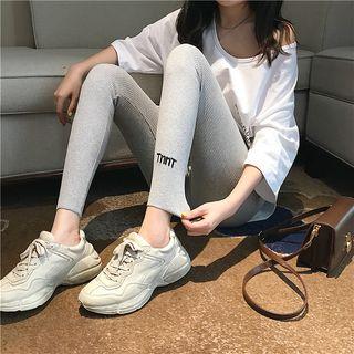 Lettering Slim-fit Leggings