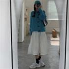 Toggle Cardigan/ Layered A-line Skirt