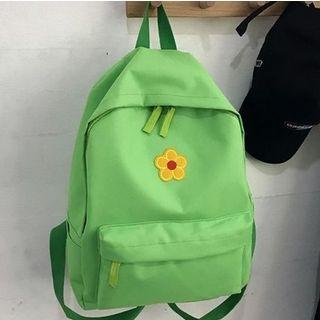 Flower Print Zip Backpack