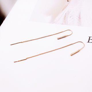 925 Sterling Silver Threader Earring 1 Pair - As Shown In Figure - One Size