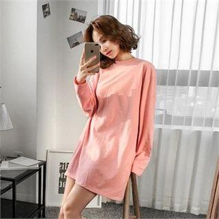 Long-sleeve Crew-neck T-shirt Dress
