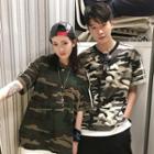 Couple Matching Crew-neck Camo T-shirt
