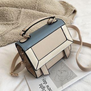 Color Block Mini Satchel Bag