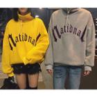Couple Matching Lettering Turtleneck Pullover