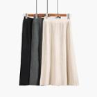 High-neck Knit Midi Skirt