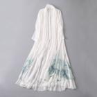 Traditional Chinese Printed Long Jacket