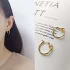 Knot Earring E073 - 1 Pair - Gold - One Size