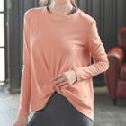 Long-sleeve Knot-detail Sports Top