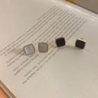 Square Gemstone Studded Earrings