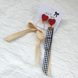 Ribbon Non-matching Drop Earring
