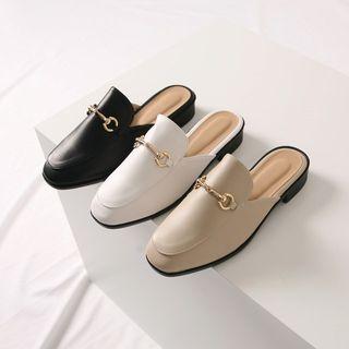 Horse-bit Flat-heel Mules