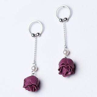Rose Floral Drop Earring