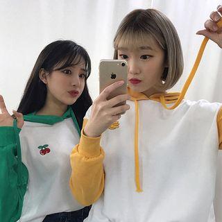 Two-tone Embroidery Hoodie (3 Designs)