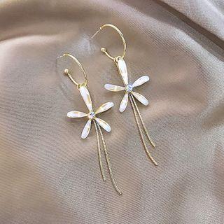 Flower Drop Earring Tassel - One Size
