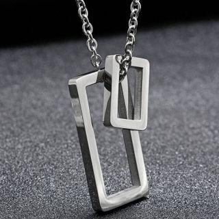 Geometric Pendant Stainless Steel Necklace (various Designs) / Set