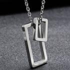 Geometric Pendant Stainless Steel Necklace (various Designs) / Set